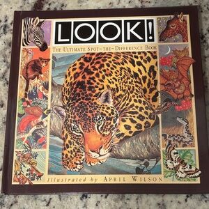 Look! Spot the Difference Animals Hard Cover Sea Life Monkeys Forest Jungle Bird